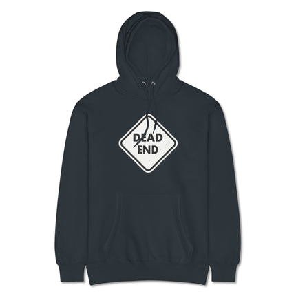 Dead End Sign graphic printed on a comfortable pullover hooded sweatshirt.