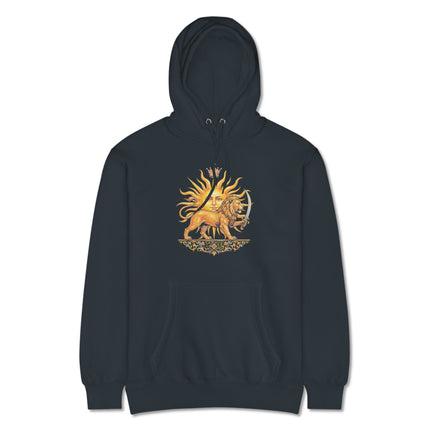Lion & Sun Shir-o-Khorshid Symbol Hoodie | Persian Iran Pullover Hoodie