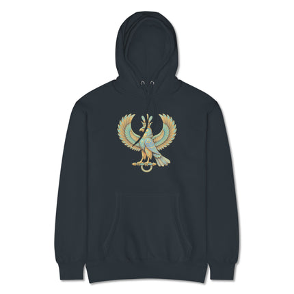 Persian Shahbaz Falcon Hoodie | Mythical Winged Bird Symbol Pullover Hoodie