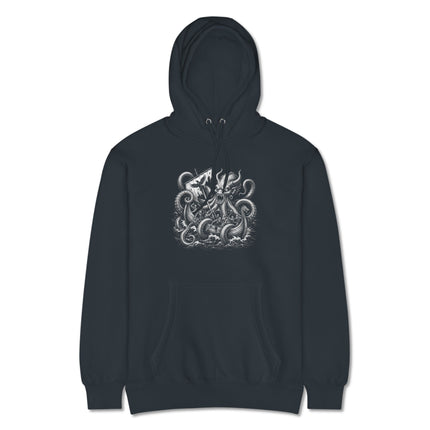 Kraken Viking Ship Hoodie | Sea Monster Mythical Unisex Pullover Hoodie