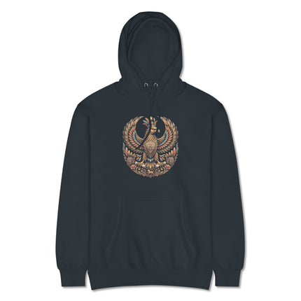 Shabaz Persian Mythology Eagle Hoodie | Mythical Bird Graphic Pullover Hoodie