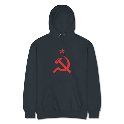 Hammer & Sickle Red Star Communist Socialism Graphic Hoodie Pullover Fleece.
