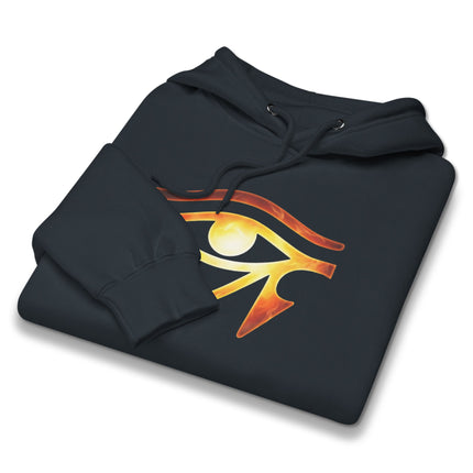 Eye of Ra ancient Egyptian sun god graphic hoodie pullover fleece sweatshirt.
