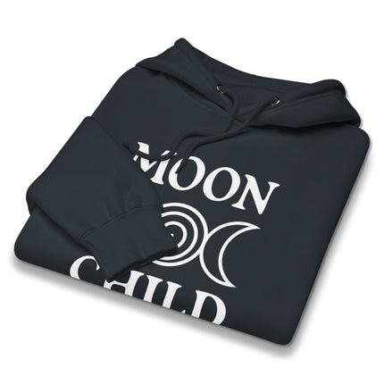 Triple Moon Goddess symbol hoodie with celestial witchy print for a mystic pullover look.