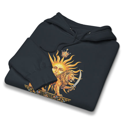 Lion & Sun Shir-o-Khorshid Symbol Hoodie | Persian Iran Pullover Hoodie