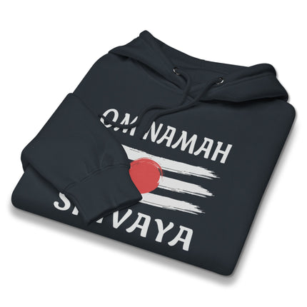 Om Namah Shivaya Mantra Tripundra Hoodie for Shiva devotees pullover.