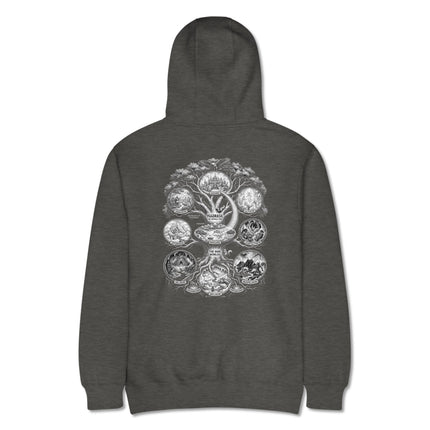 Yggdrasil Nine Worlds Norse Mythology World Tree back print pullover hoodie.