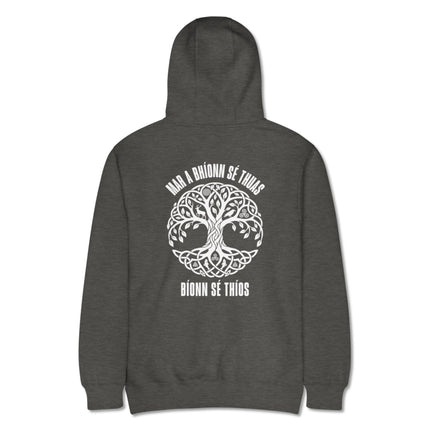 Celtic Tree of Life hoodie featuring As Above So Below Celtic and Gaelic back print design.