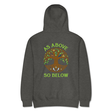 Yggdrasil Tree of Life Celtic pagan symbol back print hoodie design.