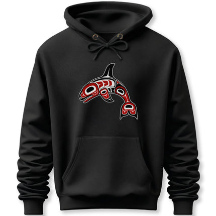 Indigenous Orca Hoodie | Pacific Northwest Killer Whale Art Pullover Hoodie