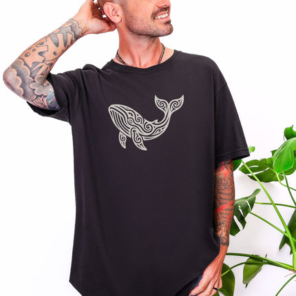 Intricate Tribal Whale T-Shirt | Ocean Animal Graphic Tee | Comfort Colors