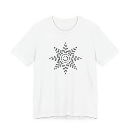 Mesopotamian Goddess Ishtar star symbol graphic tee featuring an 8-pointed octagram design.