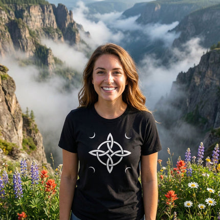 Witch's Knot Moon Goddess T-Shirt | Pagan Witchcraft Unisex Graphic Tee | V6