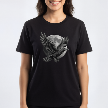 Raven Moon Graphic T-Shirt | Norse Mythology Tee | V15