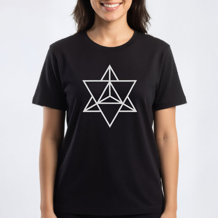 Merkaba Sacred Geometry T-Shirt | Mystical Symbolic Unisex Tee | V2