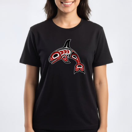 Indigenous Orca Formline Art T-Shirt | Northwest Coast Killer Whale Design | Whale