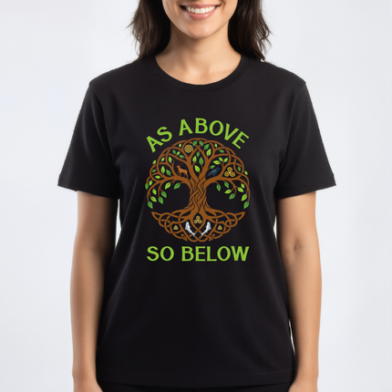 As Above So Below Tree of Life T-Shirt | Celtic Spiritual Tee | 2