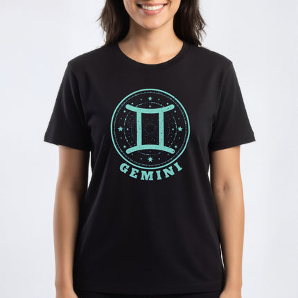 Gemini Zodiac Sign T-Shirt | Astrology Symbol Horoscope Tee | V5