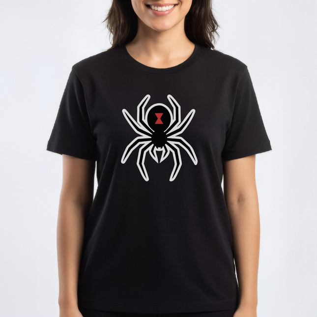 Black Widow Red Hourglass T-Shirt | Gothic Spider Unisex Graphic Tee | V1