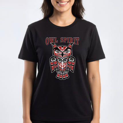 Owl Spirit Haida Formline Art T-Shirt | Indigenous Tribal Owl Tee | Spirit