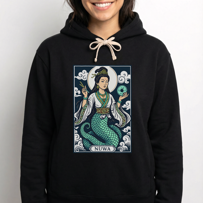 Nuwa Serpent Goddess Hoodie | Chinese Mythology Creator Hooded Sweatshirt