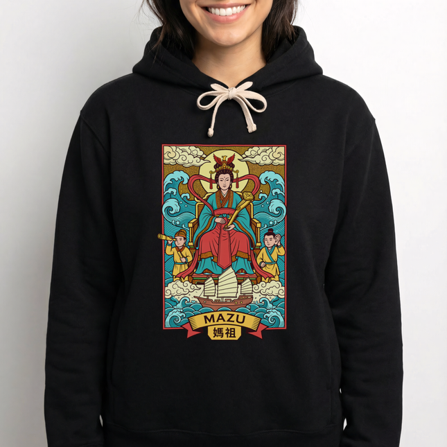 Mazu 媽祖 Chinese Sea Goddess Hoodie | Traditional Art Mythology Sweatshirt