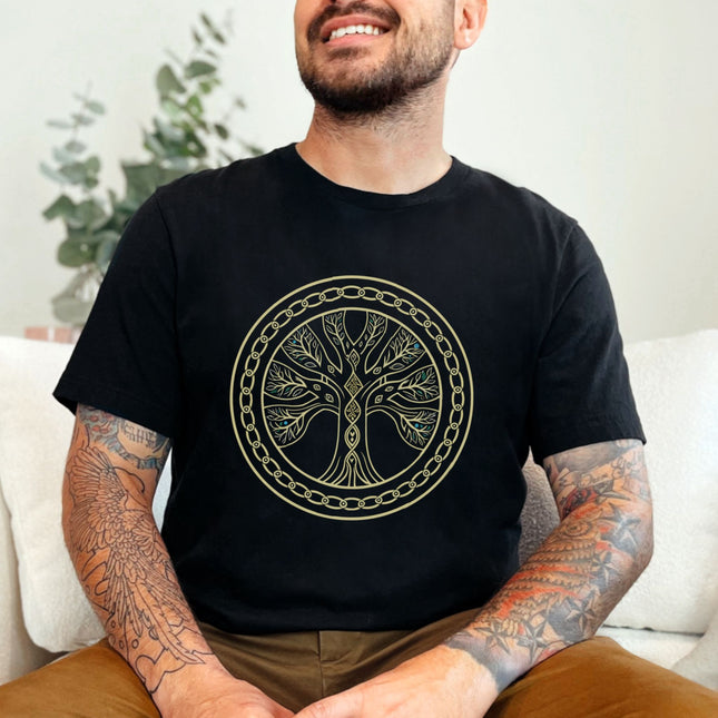 Yggdrasil World Tree of Life T-Shirt | Norse Symbol Graphic Print Tee Shirt
