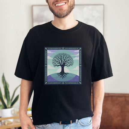 Yggdrasil Tree of Life T-Shirt | Celtic Knot Roots Branches Graphic Tee