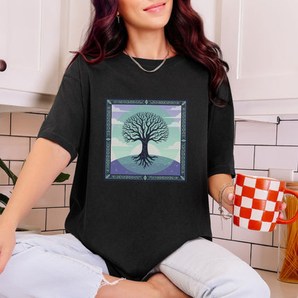 Yggdrasil Tree of Life T-Shirt | Celtic Knot Roots Branches Graphic Tee