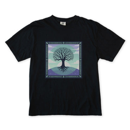 Yggdrasil Tree of Life T-Shirt | Celtic Knot Roots Branches Graphic Tee