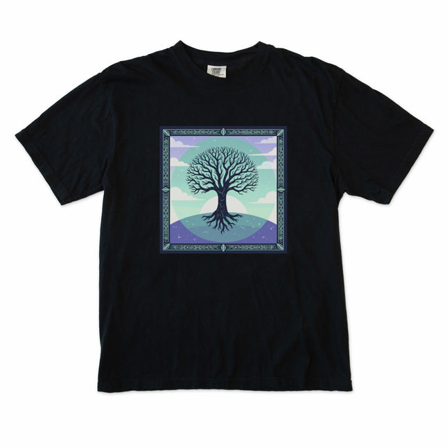 T-shirt Yggdrasil Arbre de Vie | T-shirt graphique Nœud Celtique Racines Branches