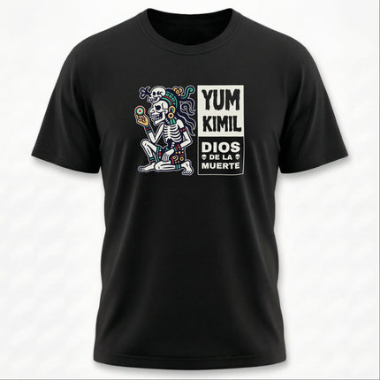 Yum Kimil Mayan Death God Skeleton T-Shirt | Mesoamerican Mythology Tee | V2