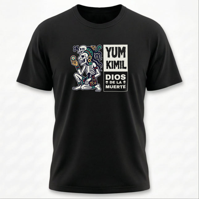 Yum Kimil Mayan Death God Skeleton T-Shirt | Mesoamerican Mythology Tee | V2