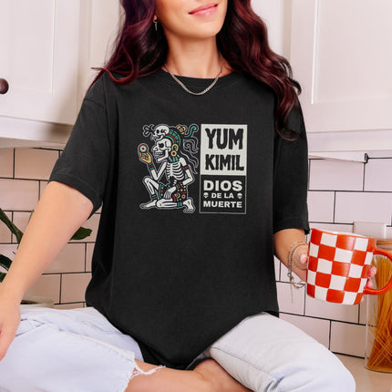 Yum Kimil Mayan Death God Skeleton T-Shirt | Mesoamerican Mythology Tee