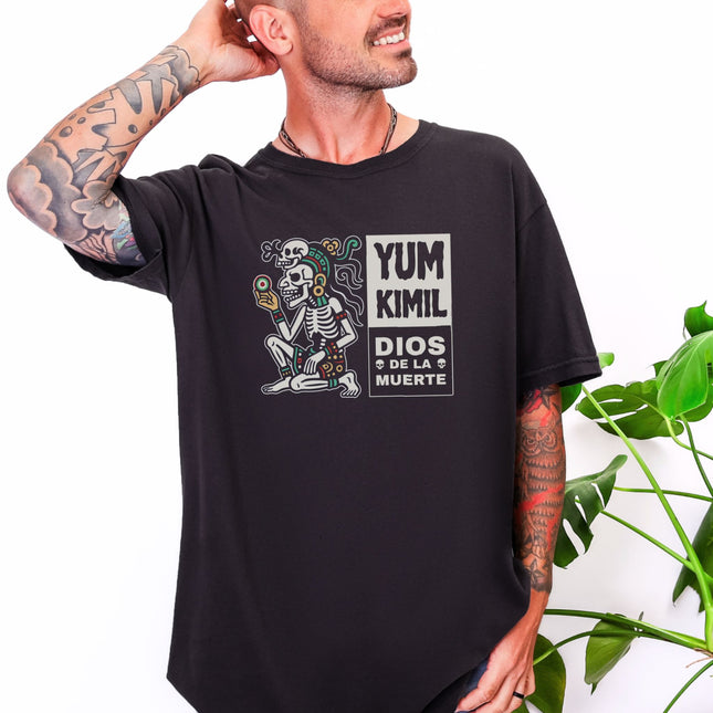 Yum Kimil Mayan Death God Skeleton T-Shirt | Mesoamerican Mythology Tee