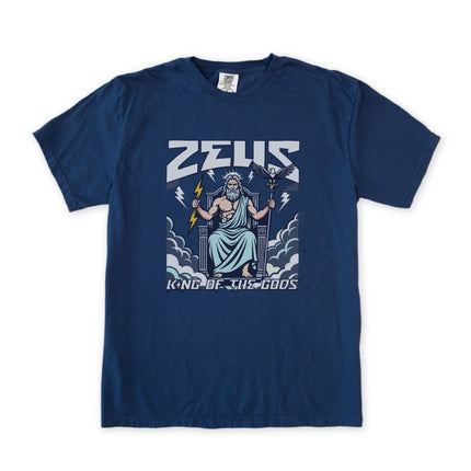 Zeus King of the Gods Greek Mythology T-Shirt Lightning Eagle Graphic Tee | V1