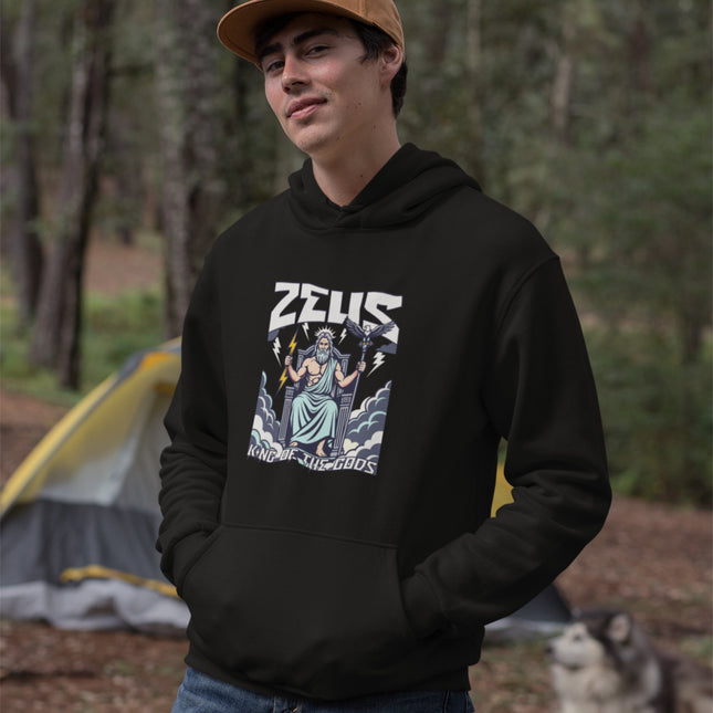 Zeus King of the Gods Hoodie | Greek Mythology Lightning Bolt Pullover V1